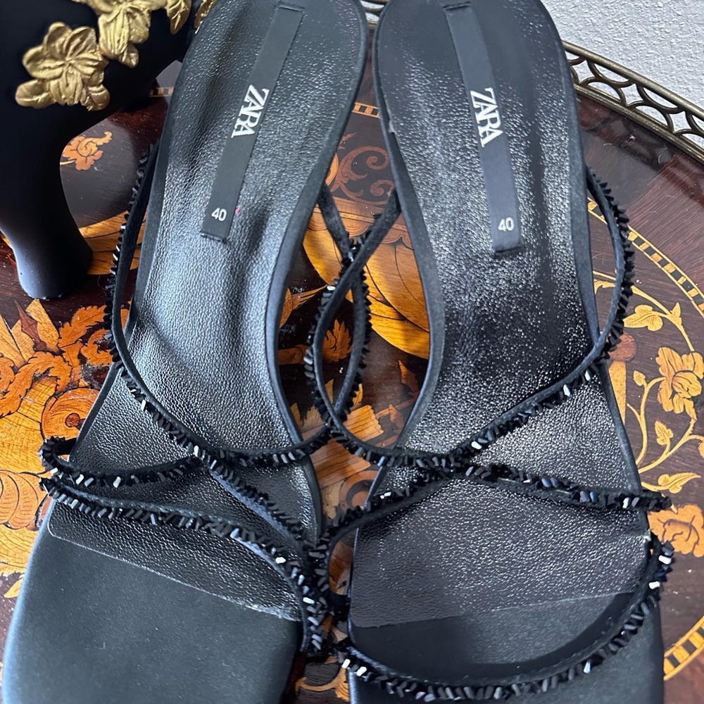 Zara Black Strappy Women's Sandals